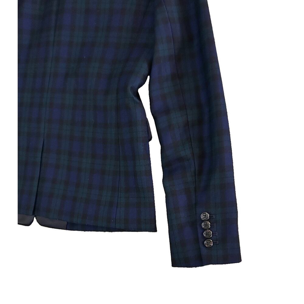 J. Crew Regent Plaid Tartan Wool Blazer Jacket Blue Green Women’s Size 6 Preppy - Picture 8 of 8